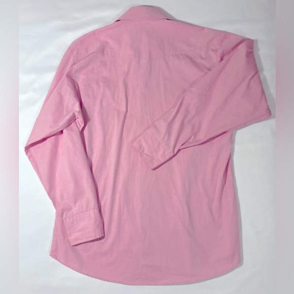 Panhandle Slim Pearl Snap Button Western Shirt Mens 16 1/2-35 Pink Vintage - Picture 5 of 8
